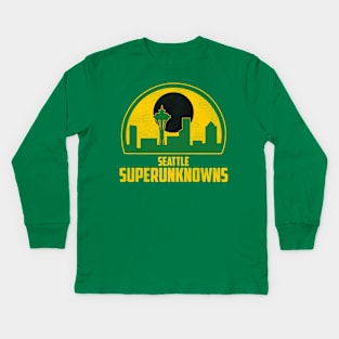 Seattle Superunknowns / Grunge Music Tribute Kids Long Sleeve T-Shirt
